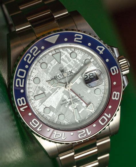 rolex blue dial gmt|rolex meteorite dial price.